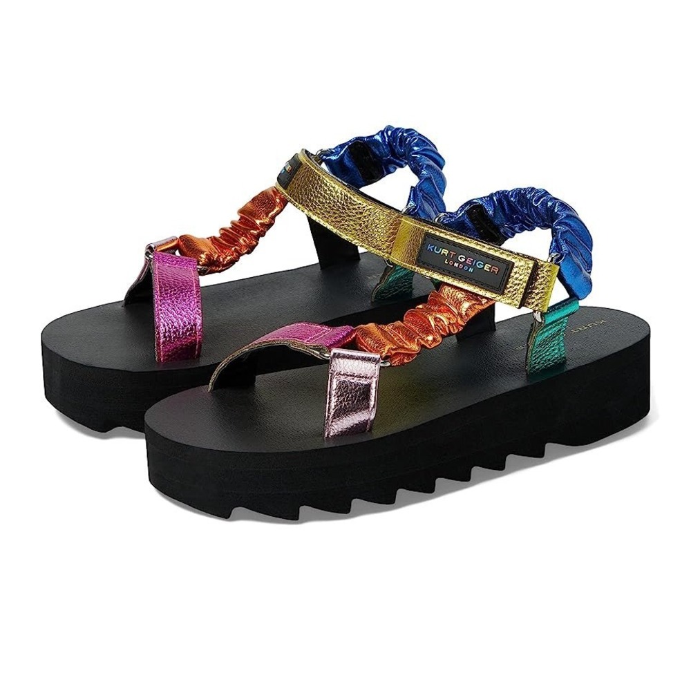 998. Kurt Geiger London Kids Mini Orion Little Kid Metallic Girl's Shoes Size 2